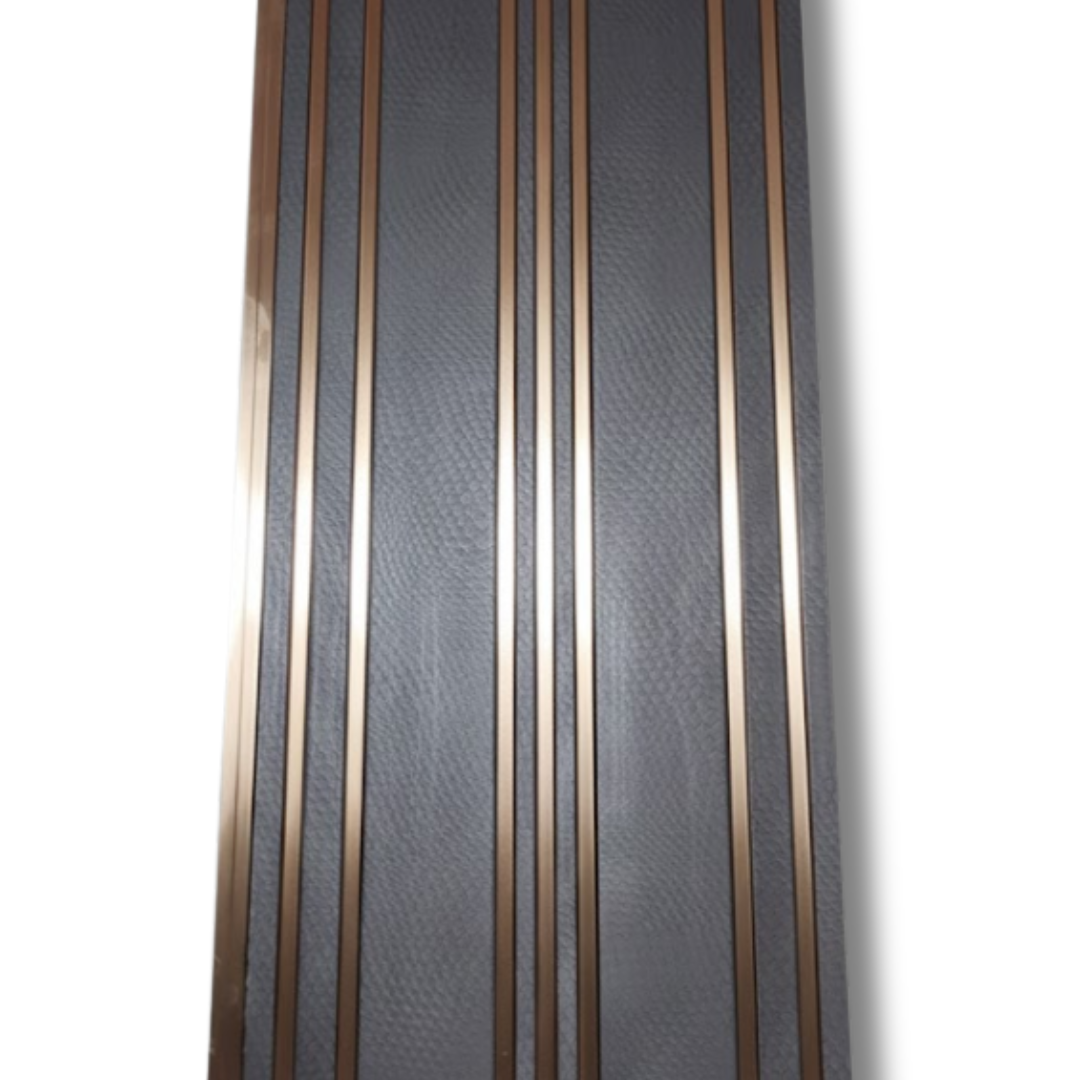 WPC PANEL DE PARED TRES LINEAS DOARADA*22U*260L*20A*10MM