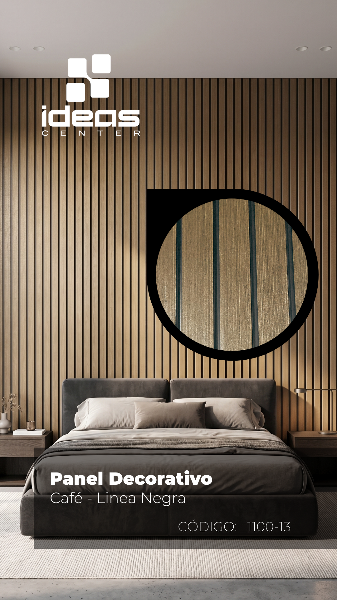 Panel Decorativo Café Linea Negra 295 cm * 30 cm * 9mm - PVC002